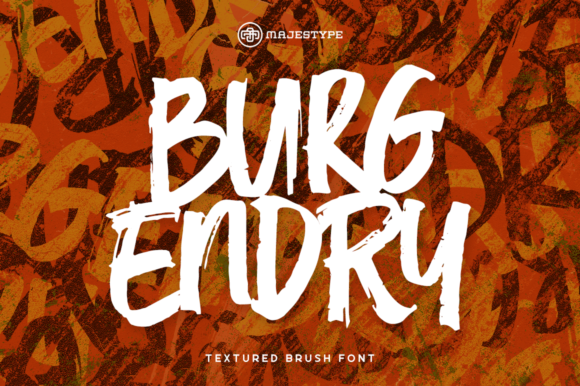 Burgendry: A Cool Brushed Display Font for Bold Branding
