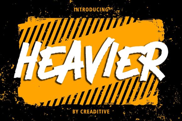 Heavier: A Bold Brushed Display Font for Creative Brands