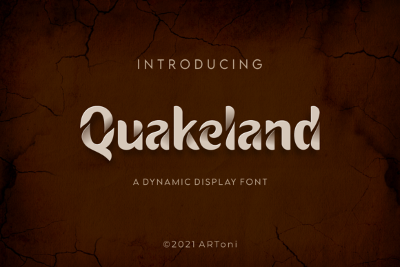 Quakeland: A Display Font for Sharp Campaign Visuals