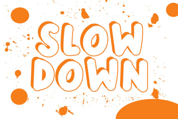 Slow Down Font: A Playful Display Typeface for Makers