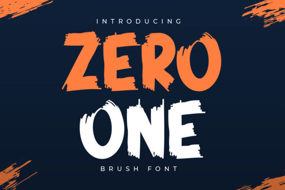 Zero One: A Bold Brushed Display Font for Campaign Creatives